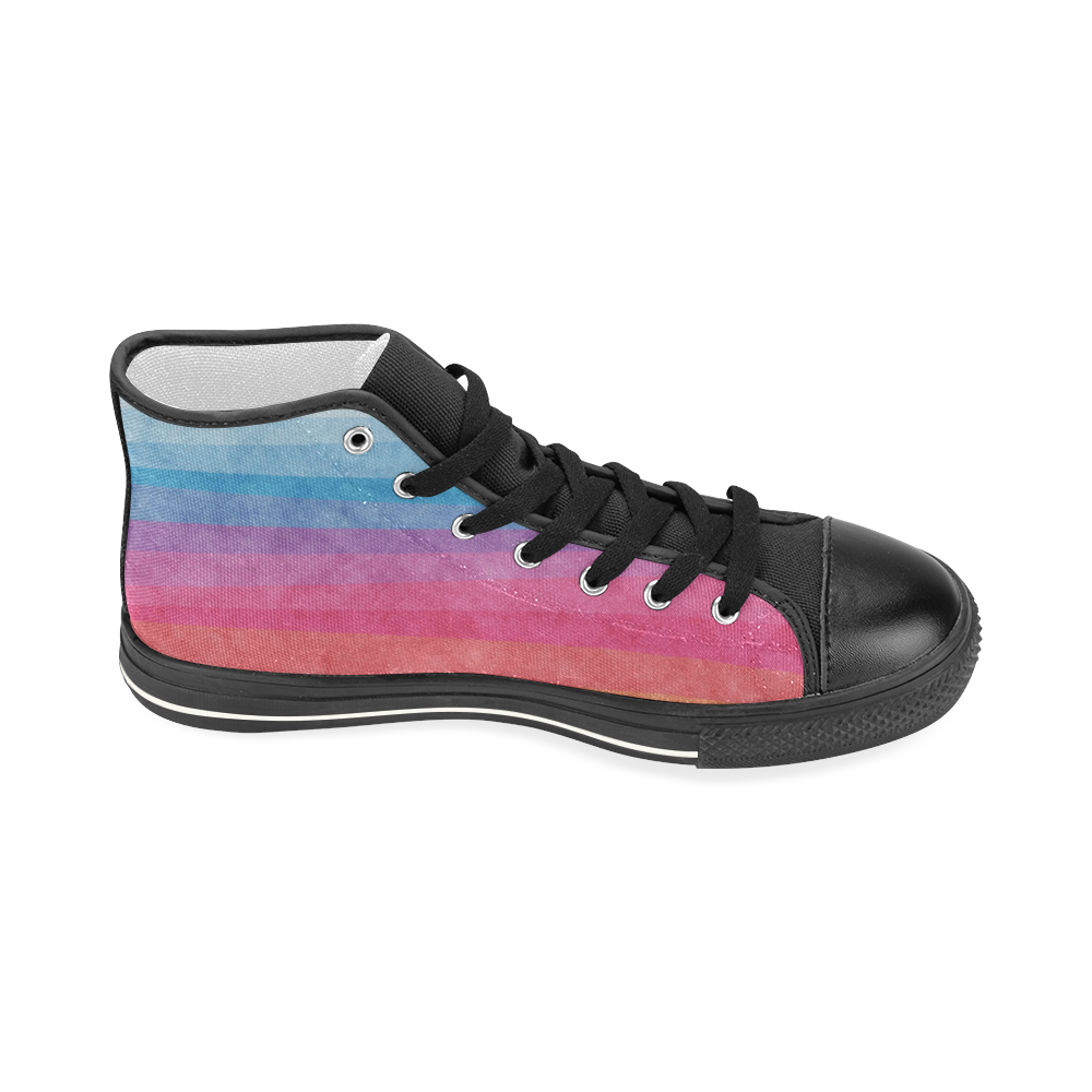 From Dusk Til Dawn Women's Classic High Top Canvas Shoes (Model 017)