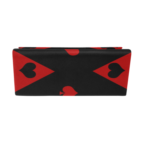 Las Vegas Black Red Play Card Shapes Custom Foldable Glasses Case