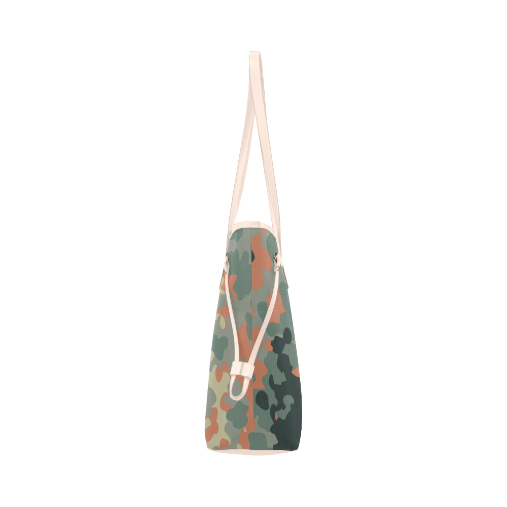 Cool Camo Pattern Clover Canvas Tote Bag (Model 1661)