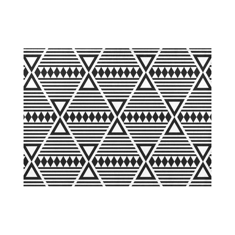 Black Aztec Tribal Placemat 14’’ x 19’’ (Six Pieces)