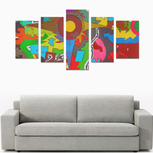 AZTEC CALENDAR IN ABSTRACT Canvas Print Sets C (No Frame)