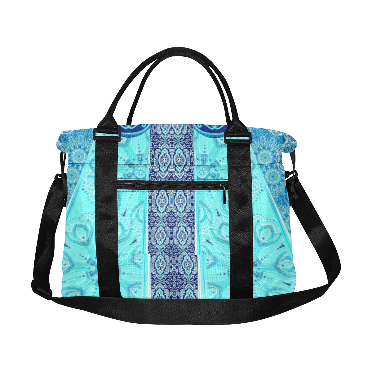 arabesques -bleu Large Capacity Duffle Bag (Model 1715)