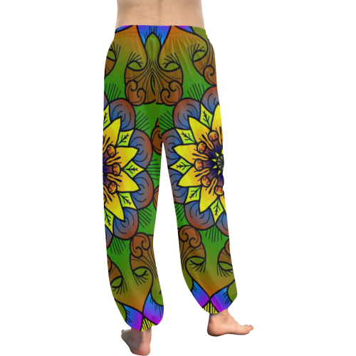 Floral mandala Women's All Over Print Harem Pants (Model L18)