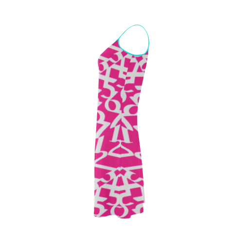 NUMBERS Collection 1234567 Pink/New Green (South Beach) Alcestis Slip Dress (Model D05)