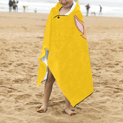 Foxy Roxy Yellow Kids' Hooded Bath Towels
