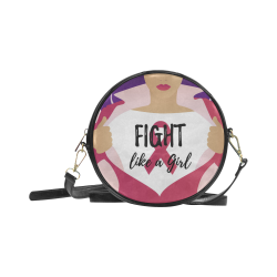 Fight Like A Girl Round Sling Bag (Model 1647)