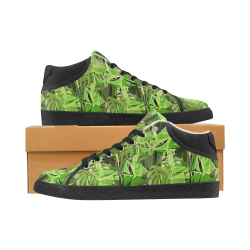 Tropical Jungle Leaves Camouflage Women's Chukka Canvas Shoes (Model 003)