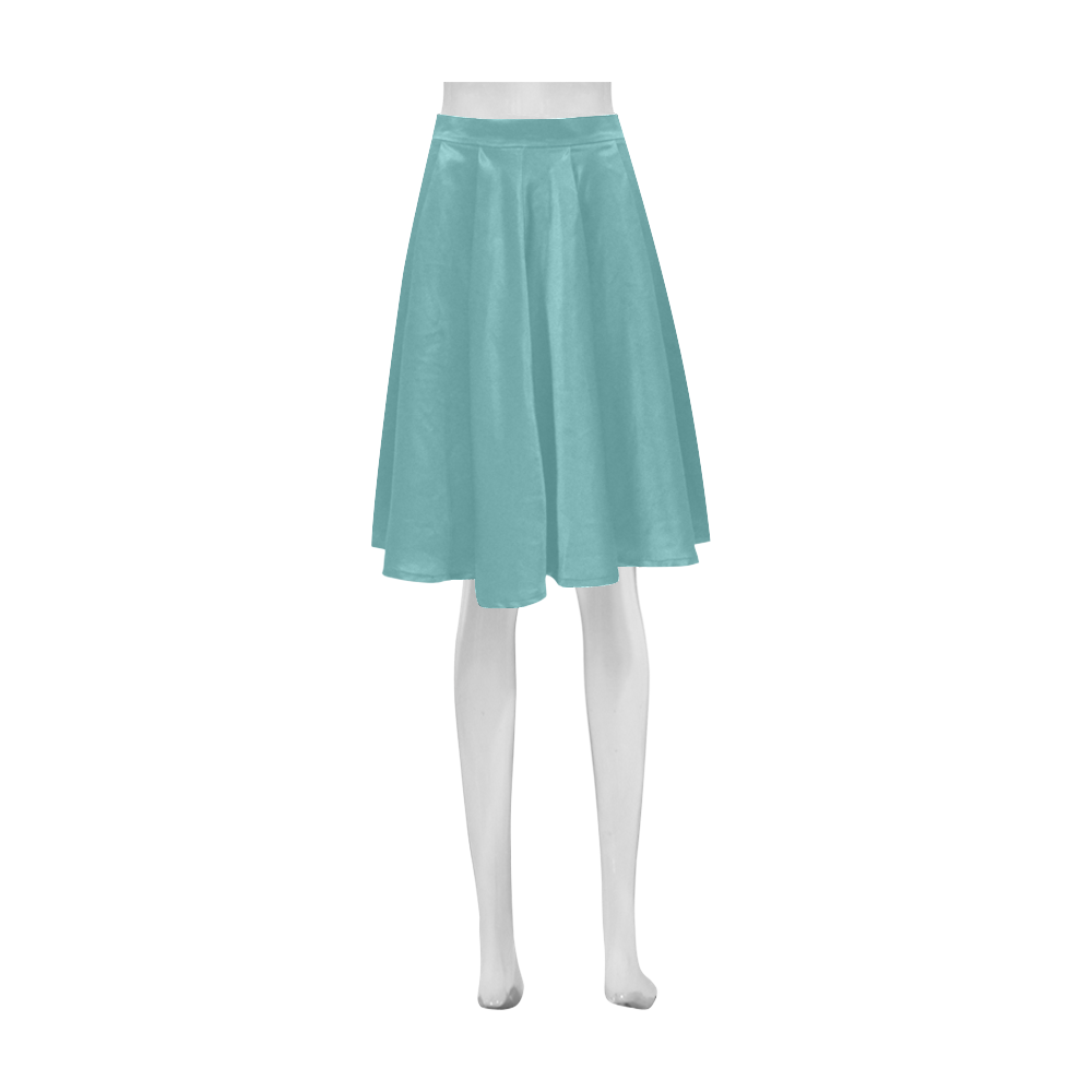 color cadet blue Athena Women's Short Skirt (Model D15)