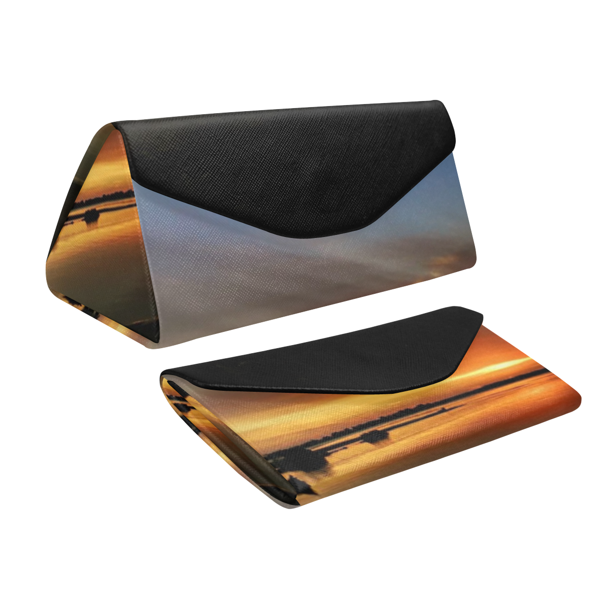 sunset brilliant Custom Foldable Glasses Case