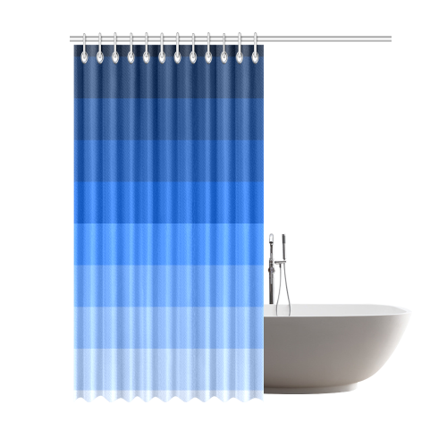 Blue stripes Shower Curtain 69"x84"