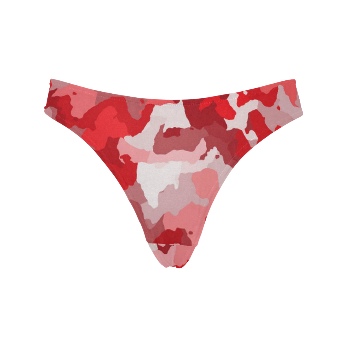 camouflage red Women's All Over Print Thongs (Model L30)