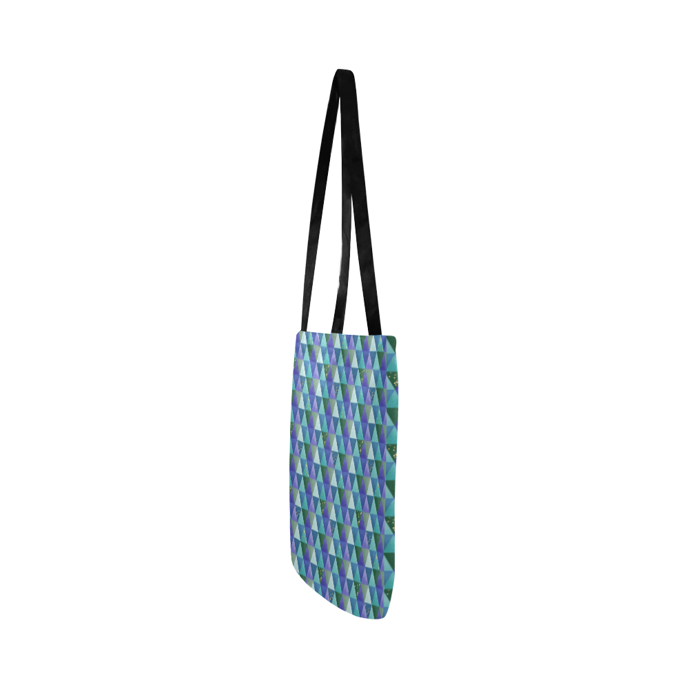 Triangle Pattern - Blue Violet Teal Green Reusable Shopping Bag Model 1660 (Two sides)