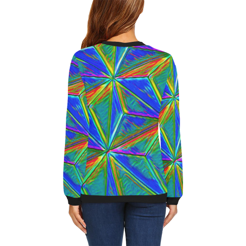 Vivid Life 1E  by JamColors All Over Print Crewneck Sweatshirt for Women (Model H18)
