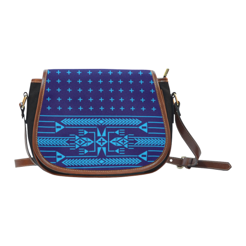 The Path Blue design Saddle Bag/Small (Model 1649)(Flap Customization)
