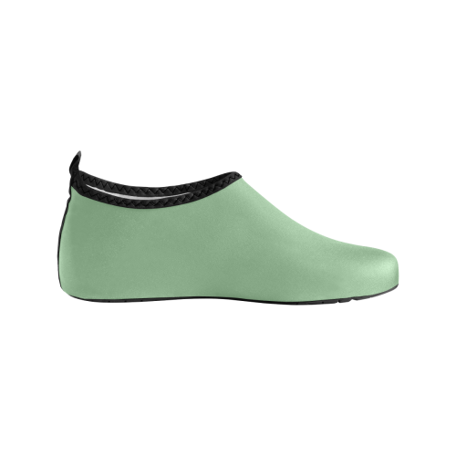 color dark sea green Men's Slip-On Water Shoes (Model 056)