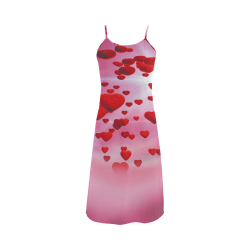 lovely romantic sky heart pattern for valentines day, mothers day, birthday, marriage Alcestis Slip Dress (Model D05)