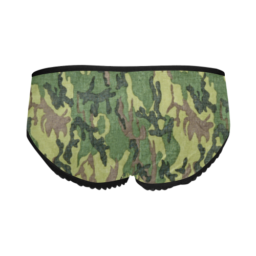 Military Camo Green Woodland Camouflage Women's All Over Print Classic Briefs (Model L13)
