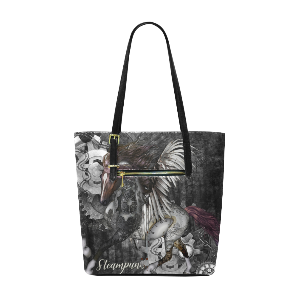 Aweswome steampunk horse with wings Euramerican Tote Bag/Small (Model 1655)