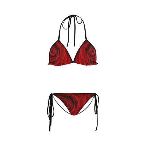 Red rosa Custom Bikini Swimsuit