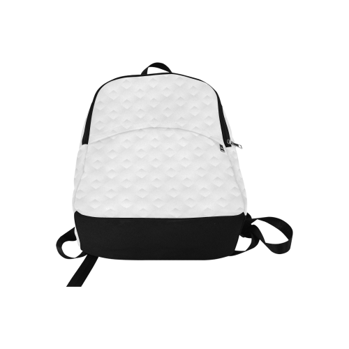 White Rombus Pattern Fabric Backpack for Adult (Model 1659)