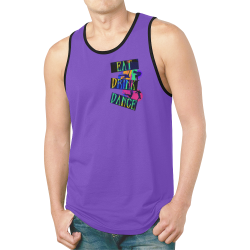 Break Dancing Colorful / Purple New All Over Print Tank Top for Men (Model T46)