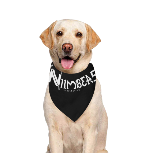NUMBERS Collection Black/White Pet Dog Bandana/Large Size