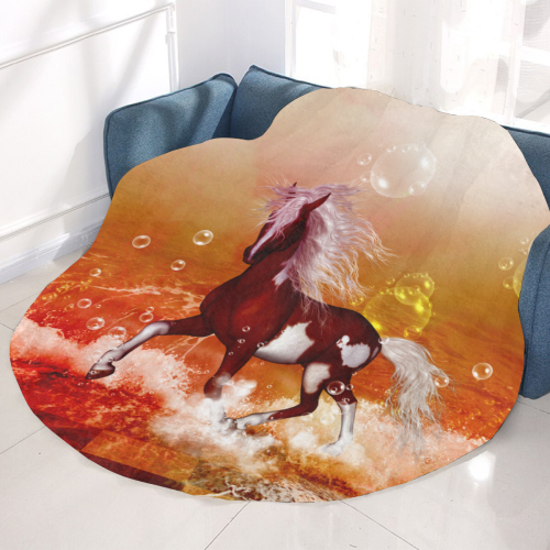 The wild horse Circular Ultra-Soft Micro Fleece Blanket 60"