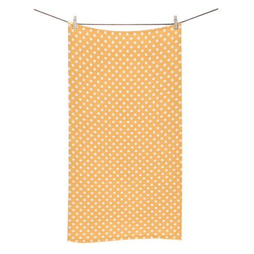 Yellow orange polka dots Bath Towel 30"x56"