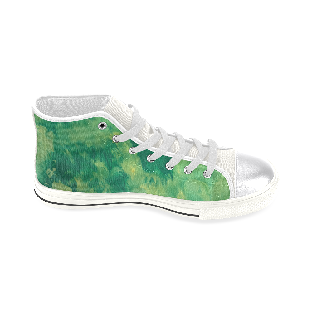 greenville high top women white Women's Classic High Top Canvas Shoes (Model 017)