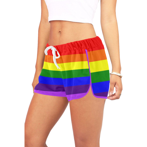 Rainbow Flag (Gay Pride - LGBTQIA+) Women's All Over Print Relaxed Shorts (Model L19)