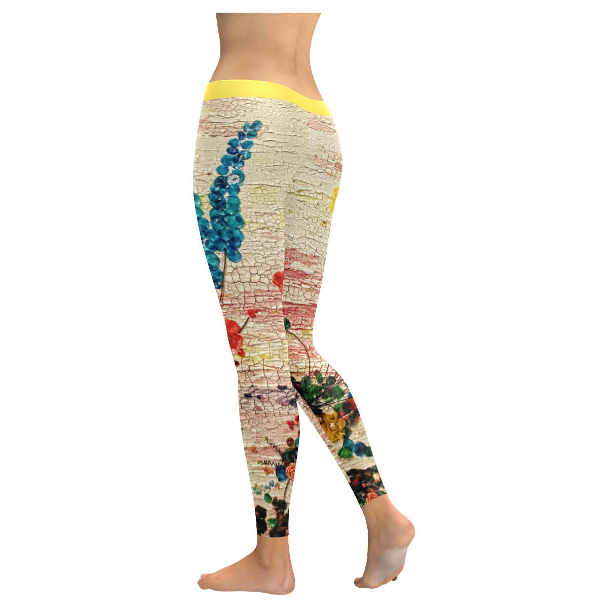 Fish Scale Art Women's Low Rise Leggings (Invisible Stitch) (Model L05)