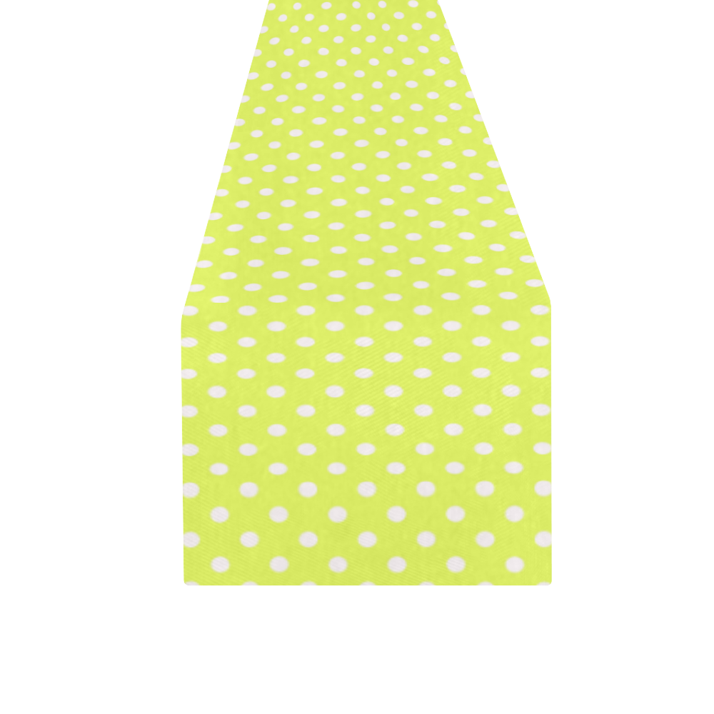 Yellow polka dots Table Runner 16x72 inch