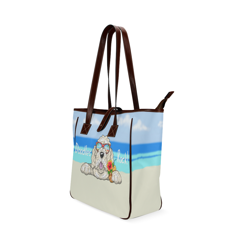 Buff Labradoodle Beach days Classic Tote Bag (Model 1644)