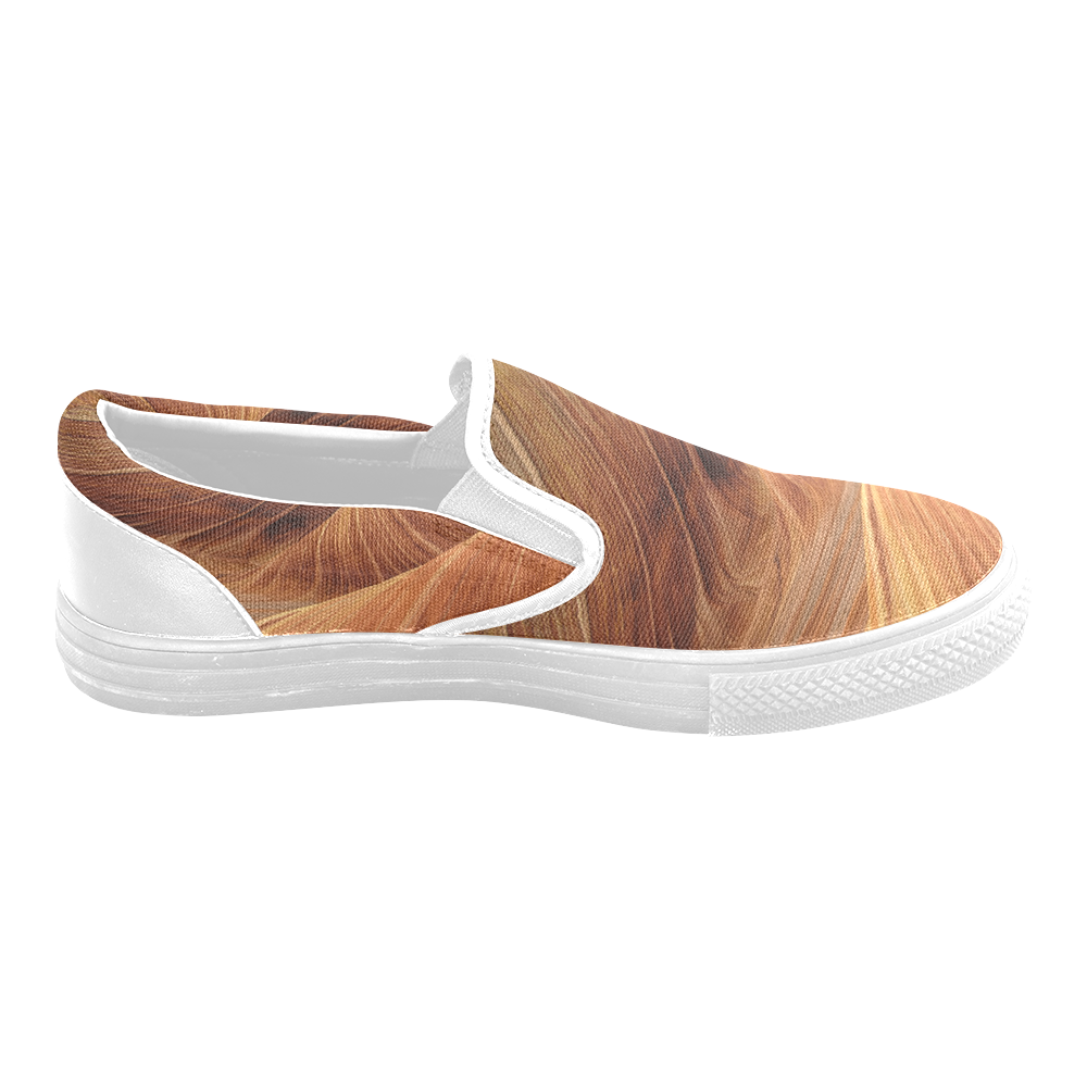 Sandstone Men's Slip-on Canvas Shoes (Model 019)