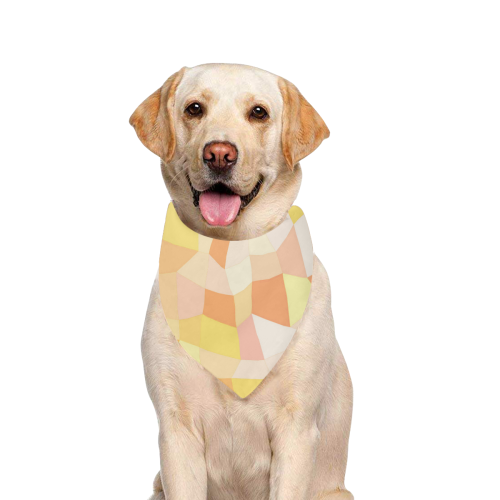 Yellow Gold Mosaic Pet Dog Bandana/Large Size