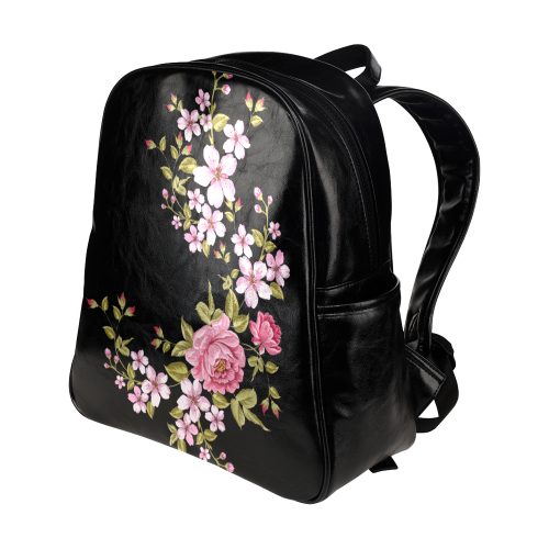 Pure Nature - Summer Of Pink Roses 1 Multi-Pockets Backpack (Model 1636)