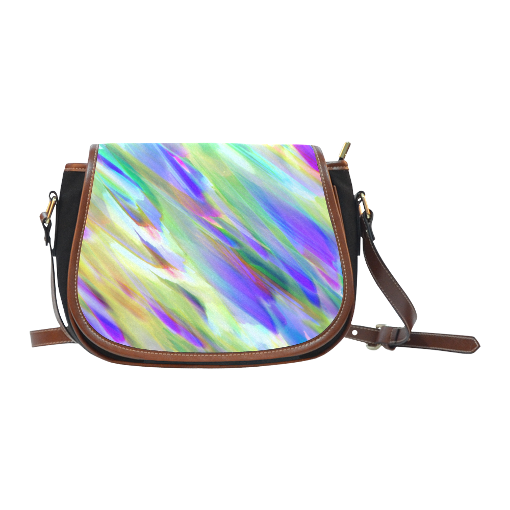 Colorful digital art splashing G401 Saddle Bag/Small (Model 1649)(Flap Customization)