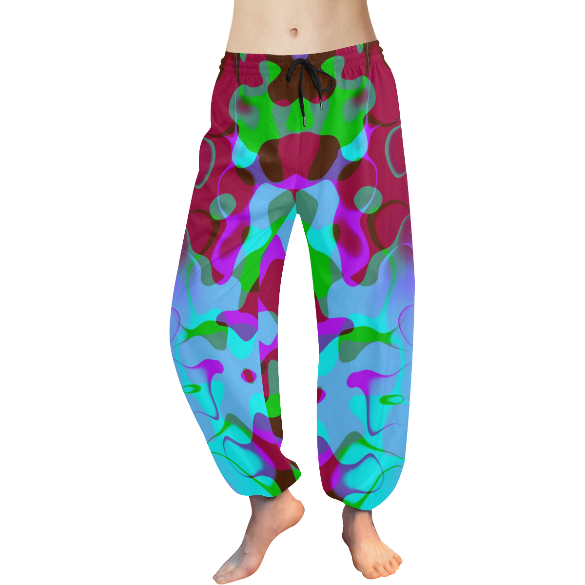 Retro Colorsplash Harem Pants Women's All Over Print Harem Pants (Model L18)