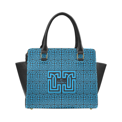 Main Product Blue Rivet Shoulder Handbag (Model 1645)