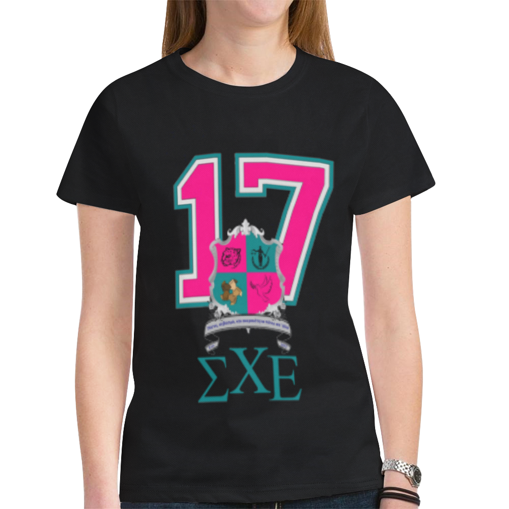 Sigma Chi Epsilon New All Over Print T-shirt for Women (Model T45)
