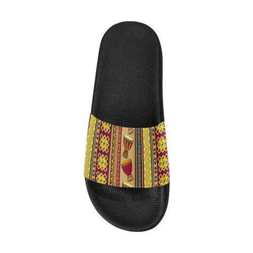 Traditional Africa Border Wallpaper Pattern 4 Women's Slide Sandals (Model 057)