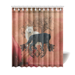Awesome black and white wolf Shower Curtain 72"x84"