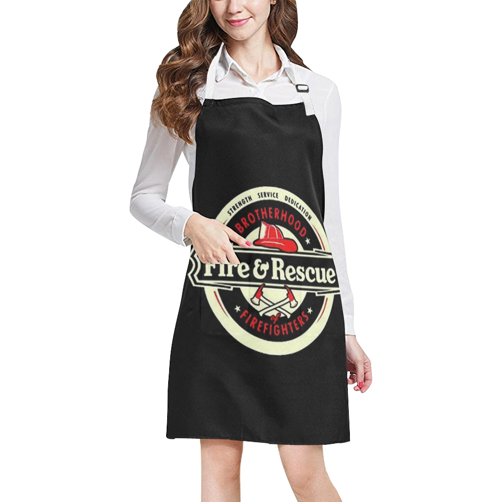 Brotherhood Firefighters Fire And Rescue All Over Print Apron