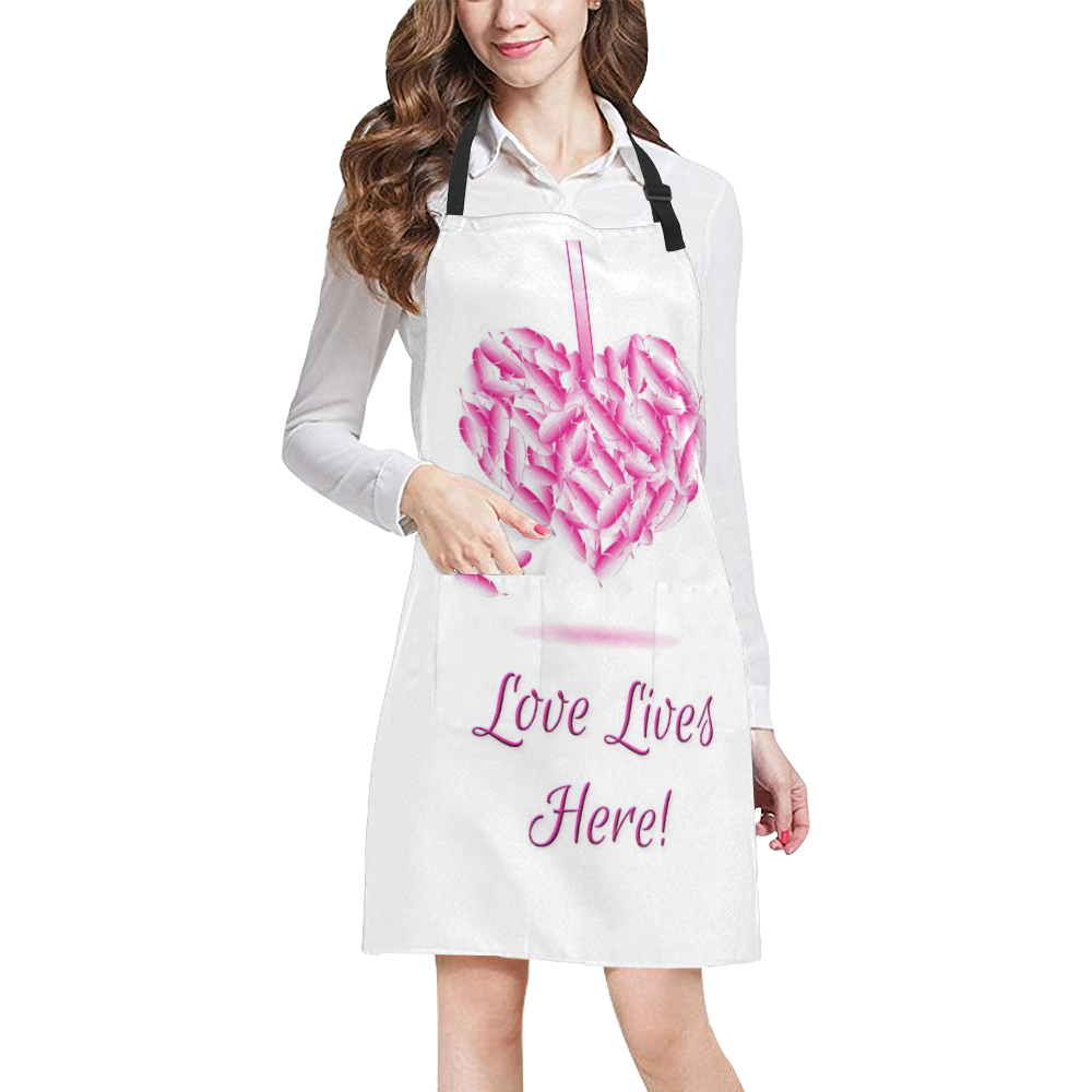 Love Lives Here All Over Print Apron