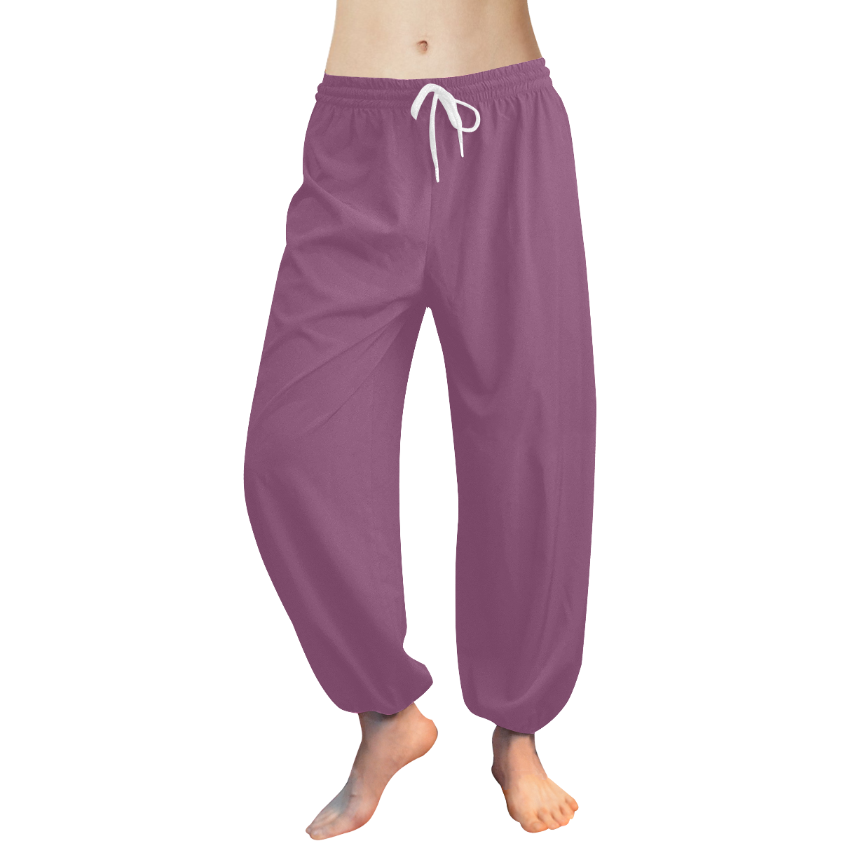 Happy Hyacinth Purple Solid Color Women's All Over Print Harem Pants (Model L18)