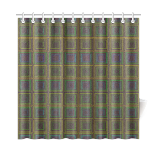 Pale purple golden multicolored multiple squares Shower Curtain 72"x72"