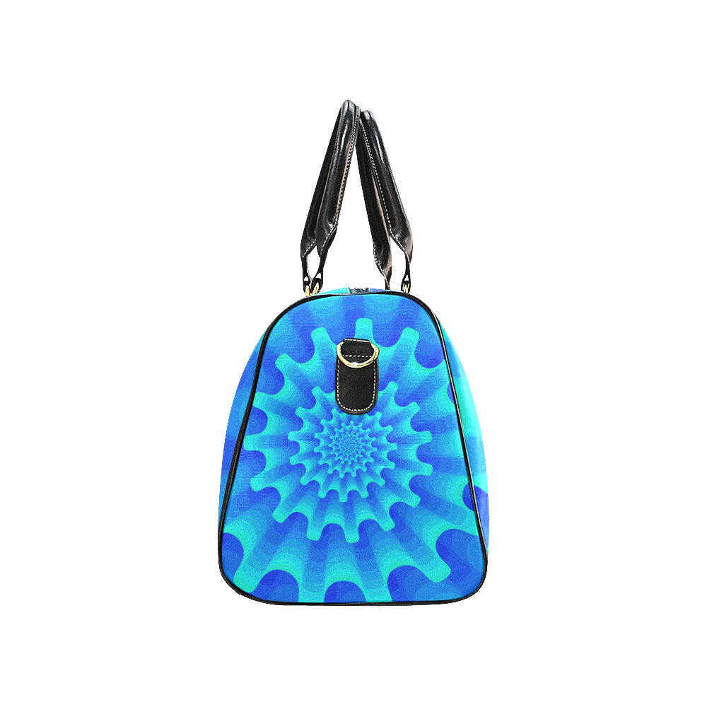 Blue shell spiral New Waterproof Travel Bag/Large (Model 1639)