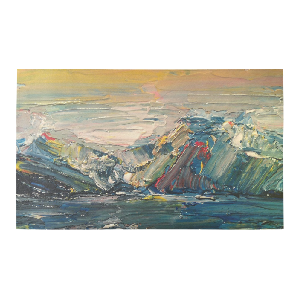 Mountains painting Azalea Doormat 30" x 18" (Sponge Material)