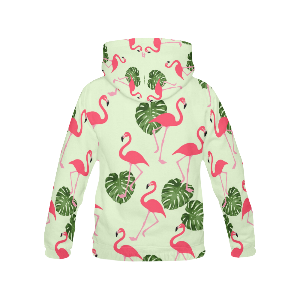 Flamingos All Over Print Hoodie for Women (USA Size) (Model H13)