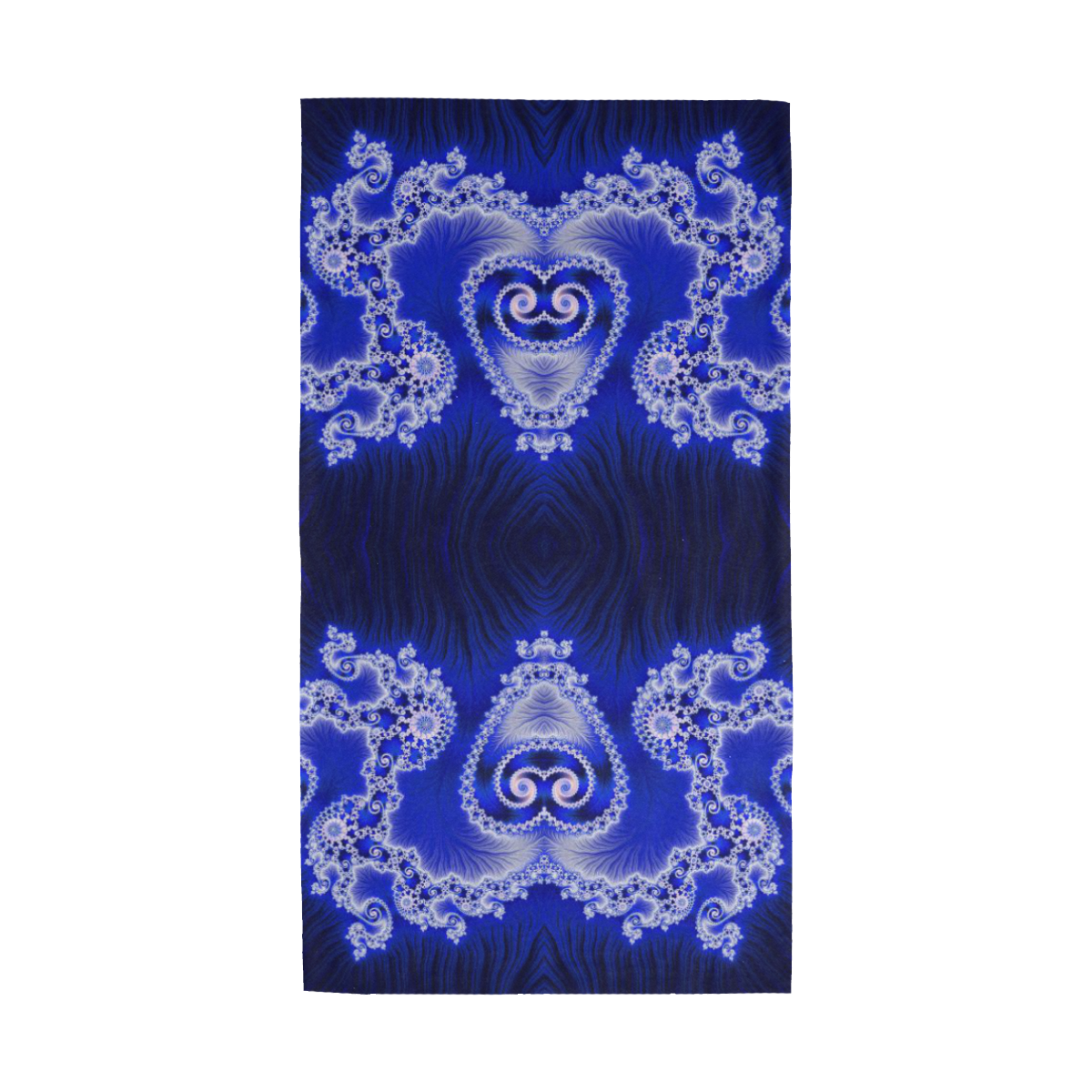 Blue and White Hearts  Lace Fractal Abstract Multifunctional Headwear